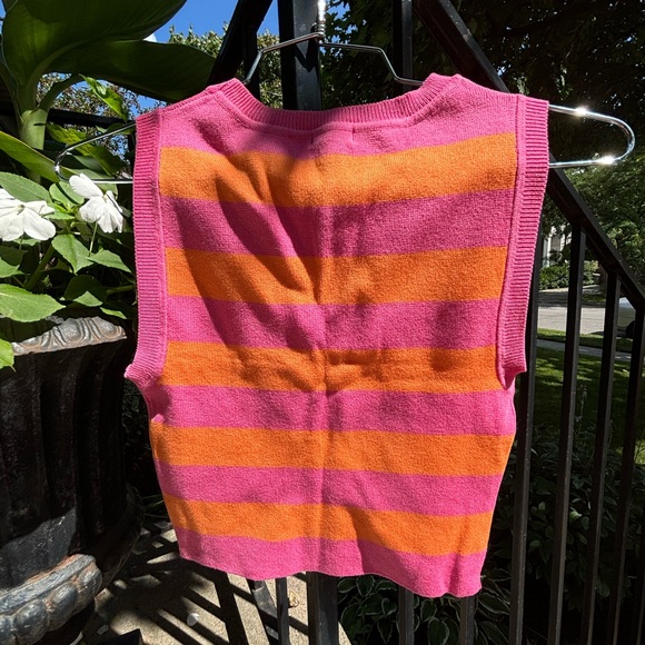 Garage orange and pink sweater vest. - Picture 2 of 2